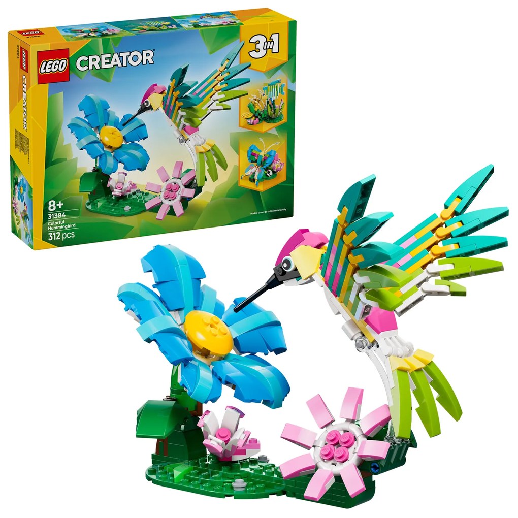 Colibrì variopinto animali selvatici Lego