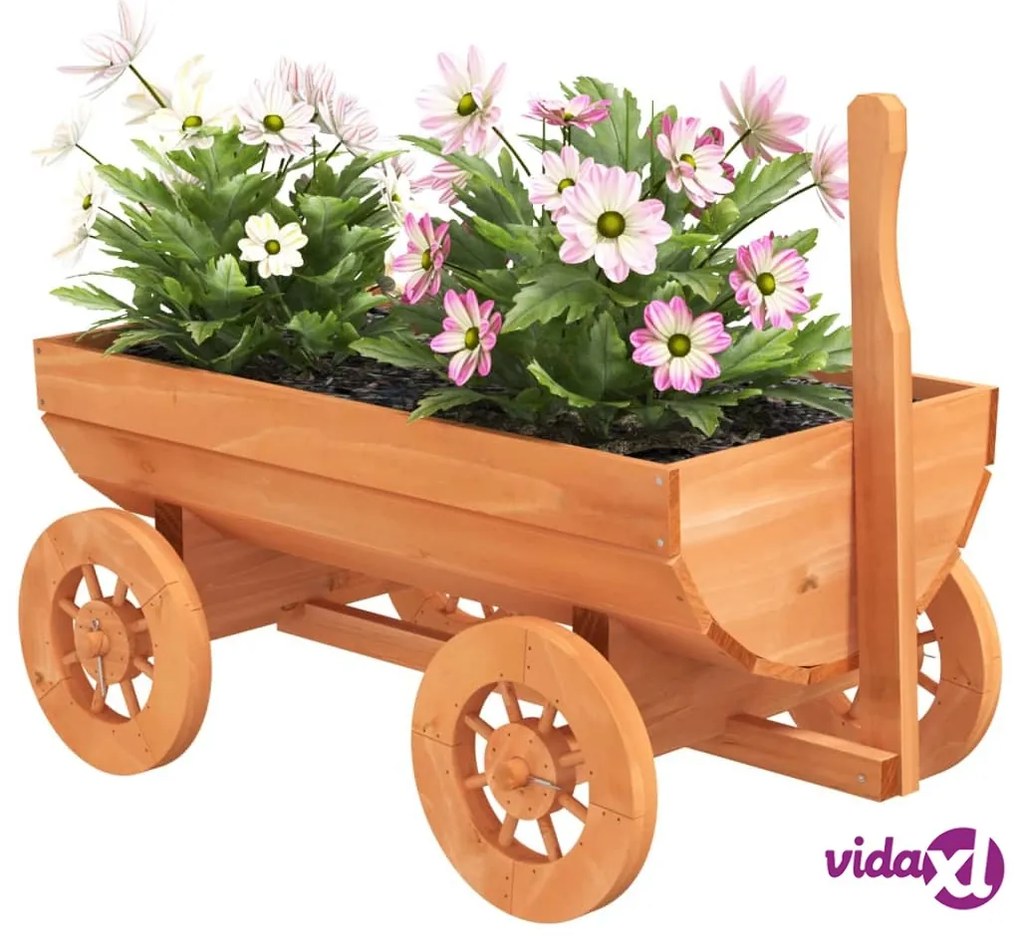 vidaXL Carro Decorativo 70x43x54 cm in Legno Massello di Abete