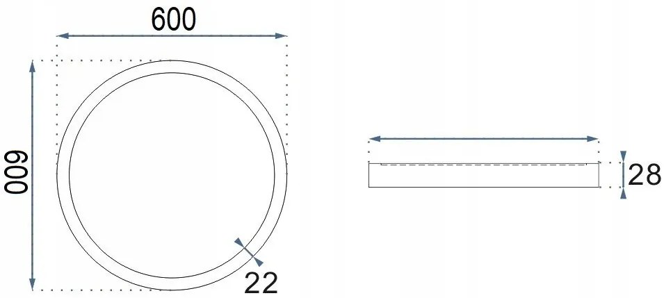 PANNELLO LED DI SUPERFICIE ROTONDO BIANCO 42W