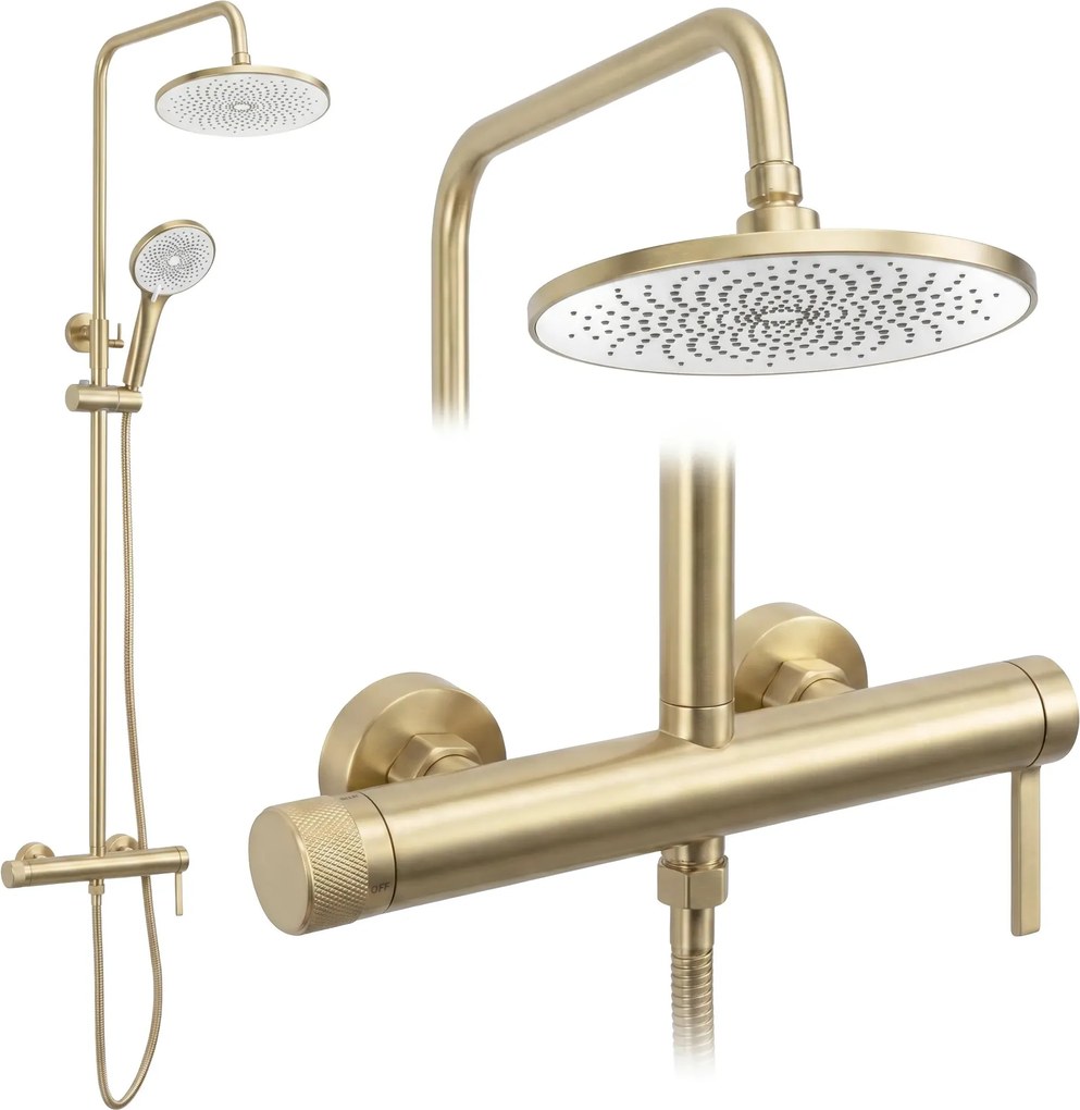 Set doccia Rea Rivo Brush Gold