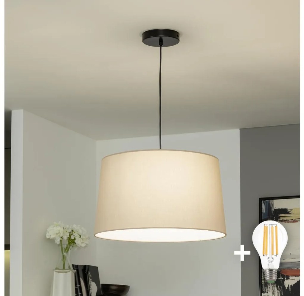 Brilagi - Lampadario LED a sospensione con cavo CERIA 1xE27/40W/230V Ø 45 cm beige