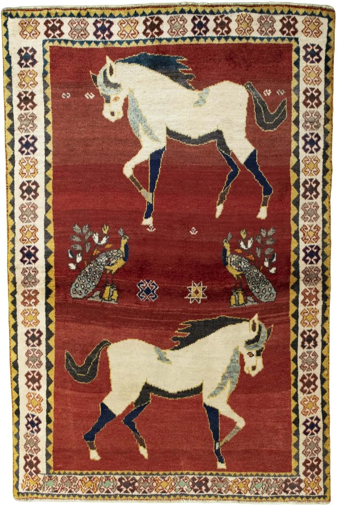 Gabbeh Tappeto 120x190 Rosso (Iran) Annodato A Mano