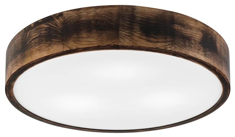 Lampada da soffitto OAK SMOKY 3xE27/15W/230V Ø47,5 cm rovere marrone scuro