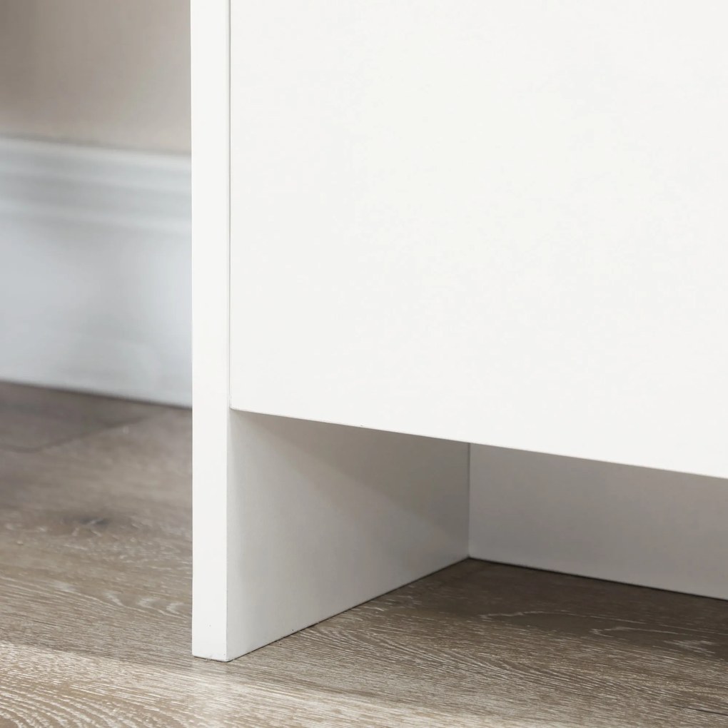 Credenza 12 Ripiani Interni 120x35x85 cm in Truciolato Bianco...