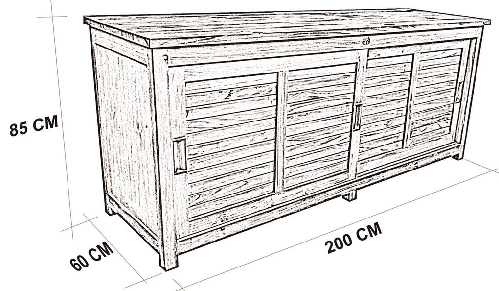 PARADIGMA - mobile da giardino in legno di teak