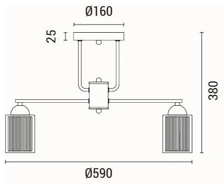 Lampadario a plafone 3xE27/60W/230V