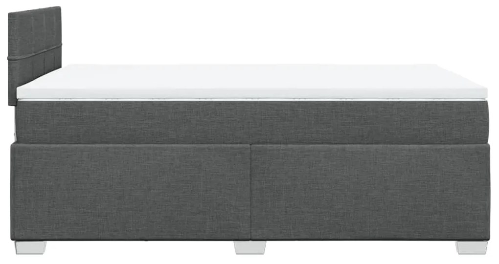 Giroletto a molle con materasso grigio scuro 120x190cm tessuto