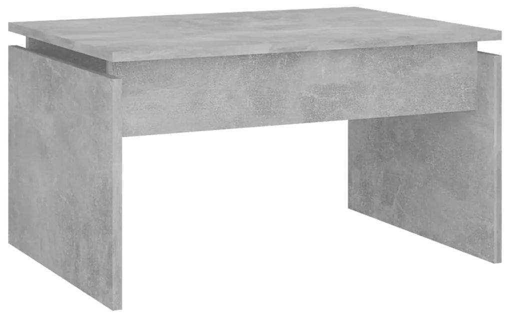 Tavolino da Salotto Grigio Cemento 68x50x38cm Legno Multistrato