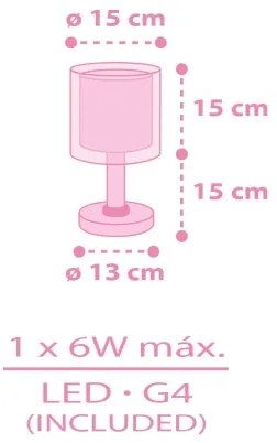 Dalber 41251 - Lampada notturna LED per bambini HELLO KITTY&FRIENDS 1xG4/4W/230V rosa