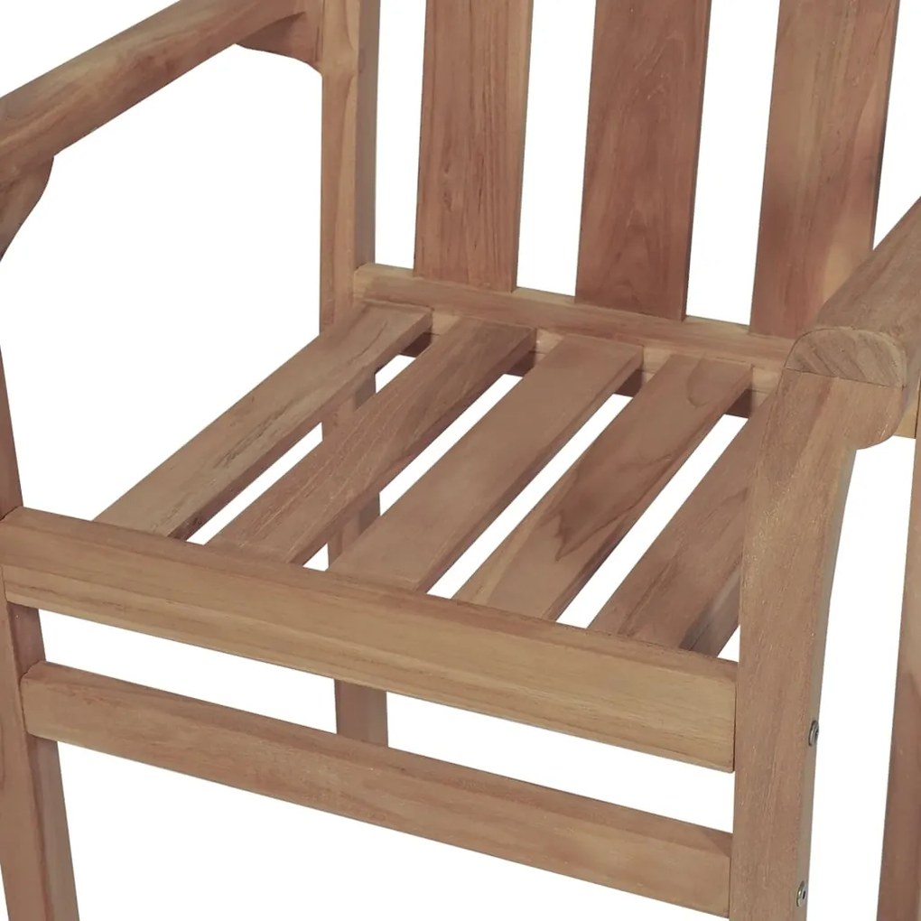 Sedie da giardino 2 pz con cuscini grigie massello di teak