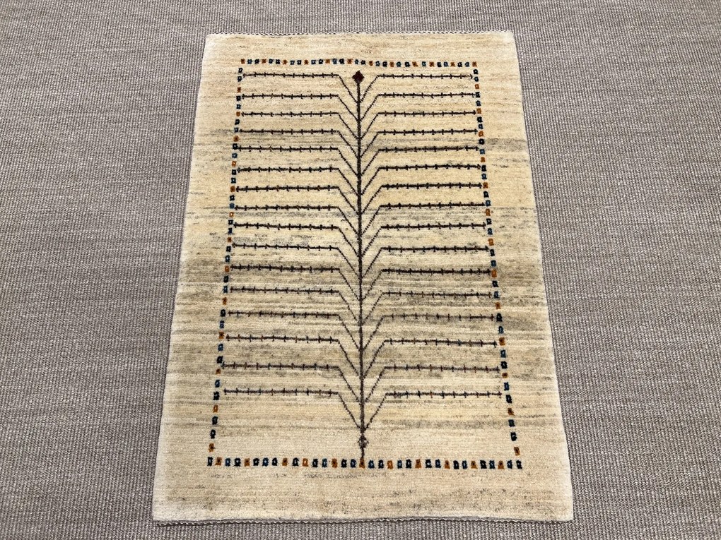 Gashguli Tappeto 90x120 Beige (Iran) Annodato A Mano