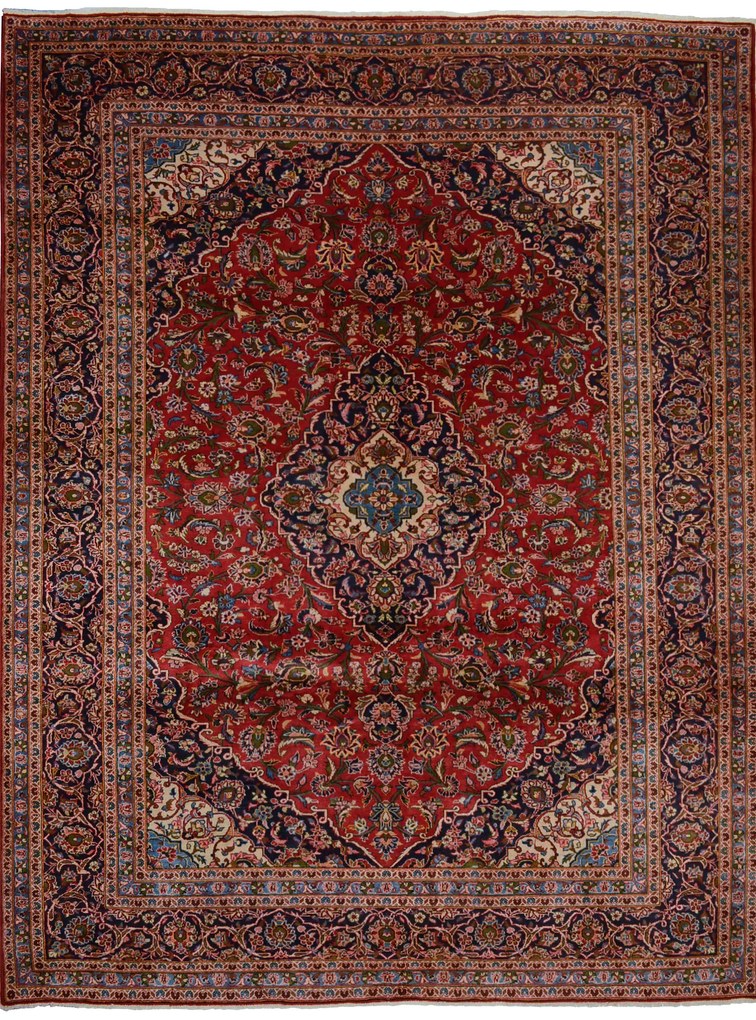 Kashan Tappeto persiano 300 x 390 Rosso (Iran) Annodato A Mano