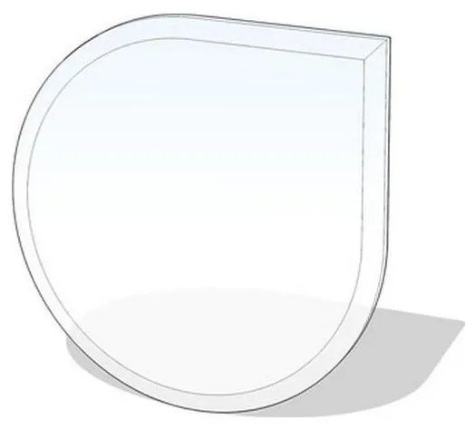 Vetro sotto il camino 1100x1100x8 mm tear