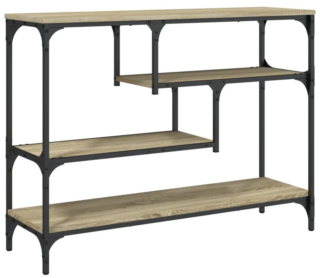 Tavolo consolle rovere sonoma 100x30x75 cm in legno multistrato