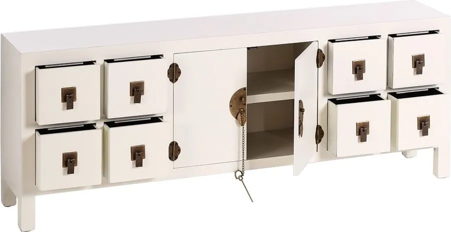 Cassettiera bassa bianca 130x50,5 cm Oriente - Ixia