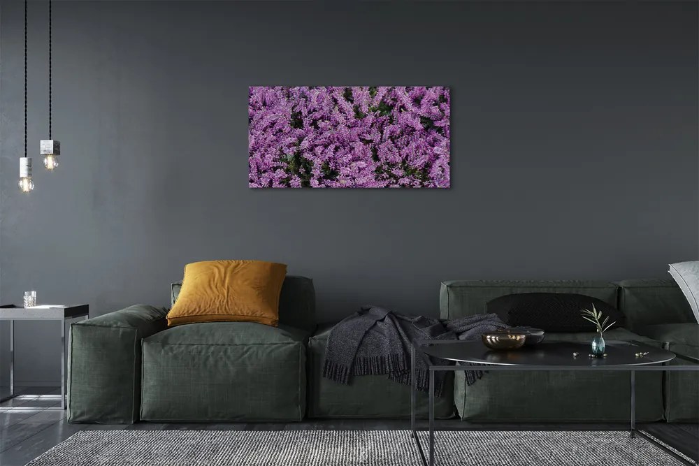 Quadro su tela Fiori viola 100x50 cm