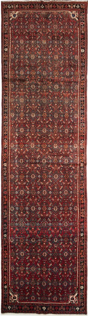 Hamedan Tappeto persiano 120x470 Rosso (Iran) Annodato A Mano