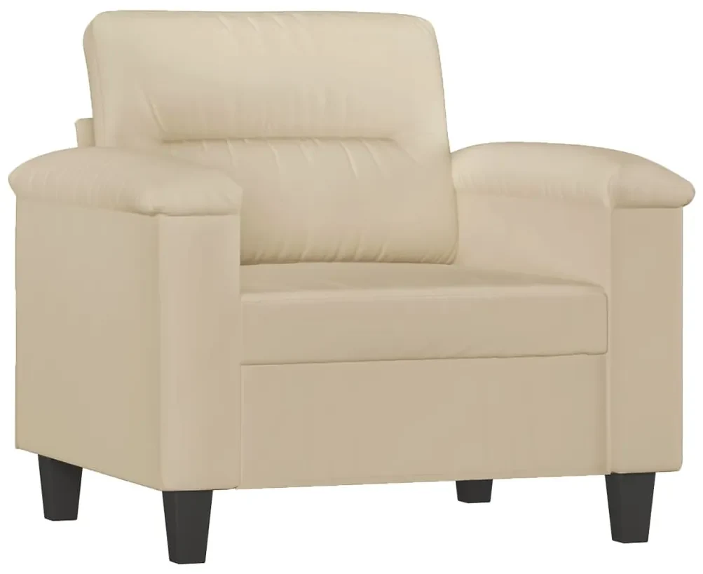 Poltrona crema 60 cm in microfibra