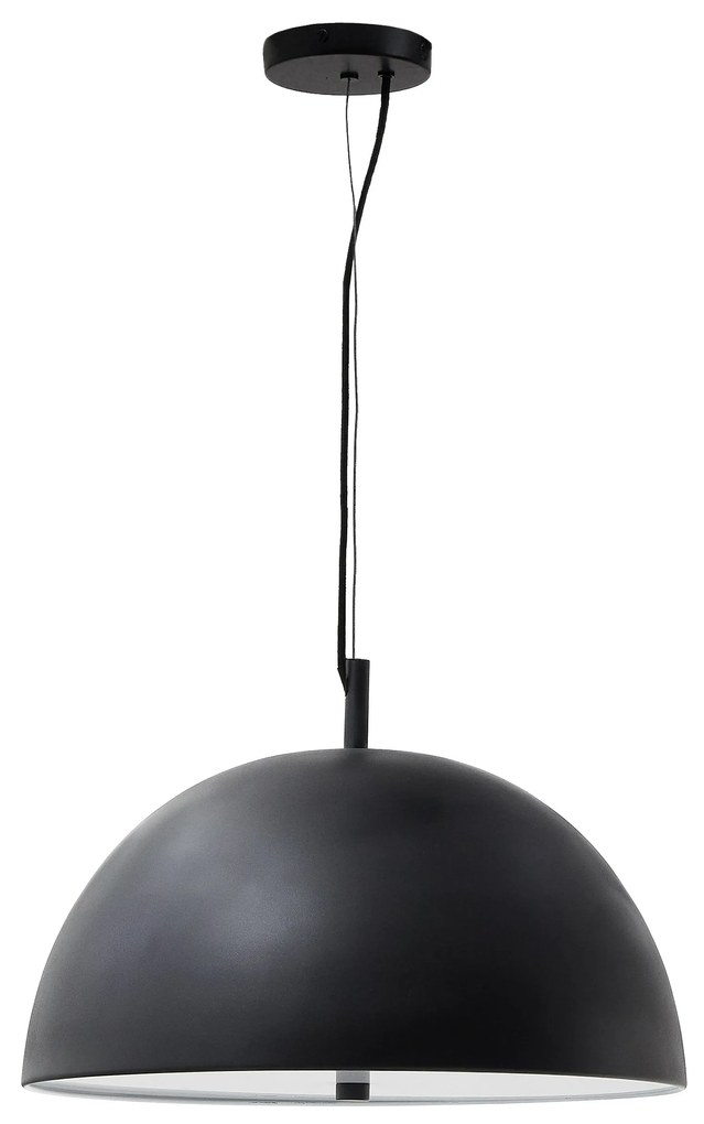 Kave Home - Lampada da soffitto Catlar in metallo con finitura in nero Ã˜ 40 cm