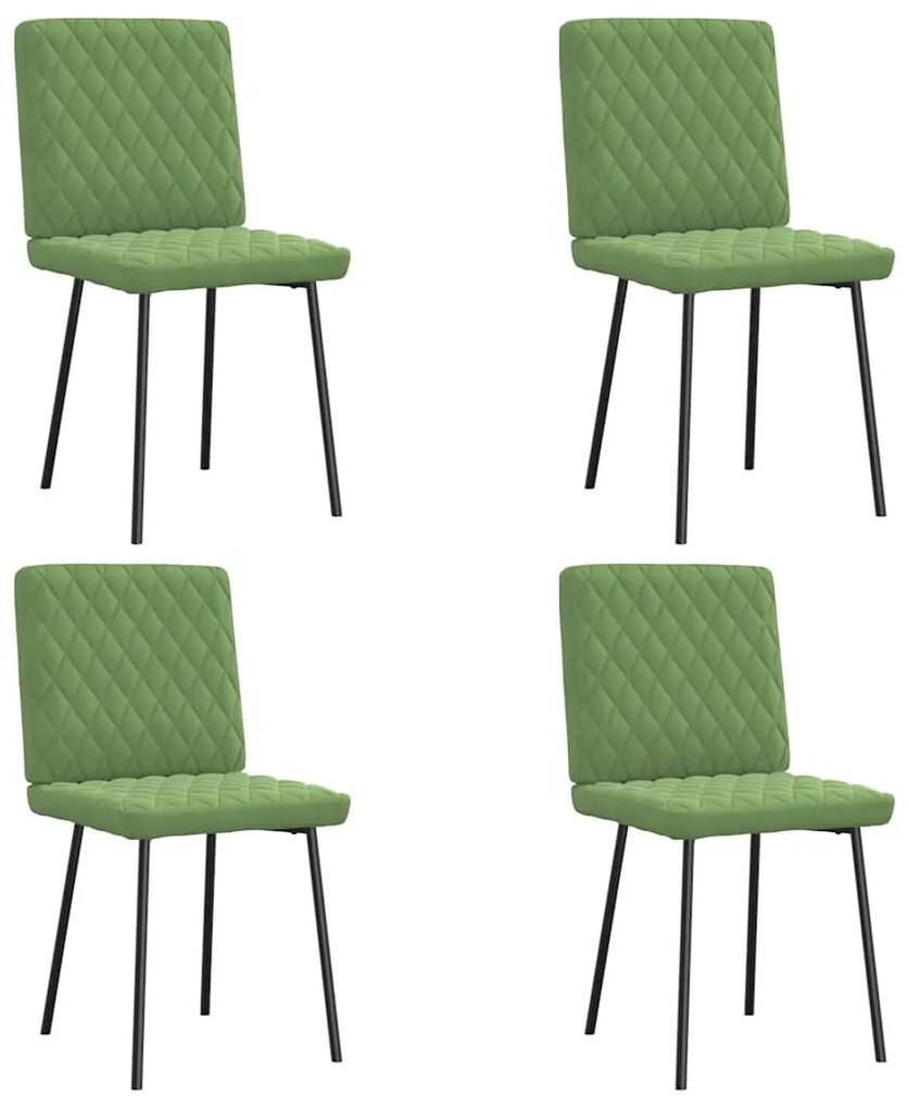 Sedie Da Pranzo 4 Pz Verde Chiaro İn Velluto /