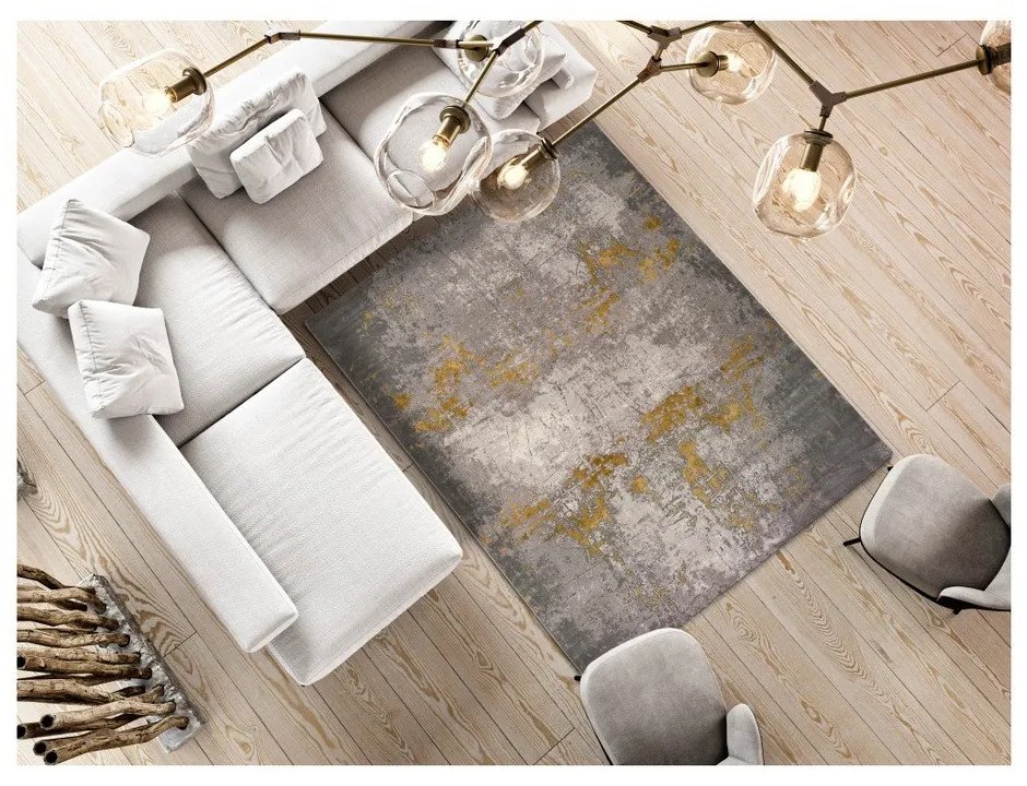 Tappeto grigio , 200 x 290 cm Mesina Mustard - Universal