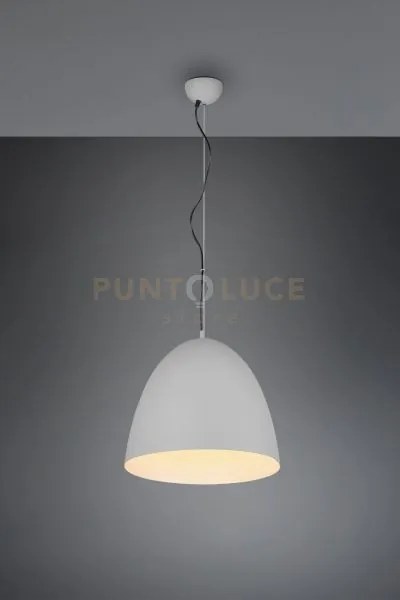 Tilda sospensione metallo cupola grigia d.40cm  1 luce attacco e27