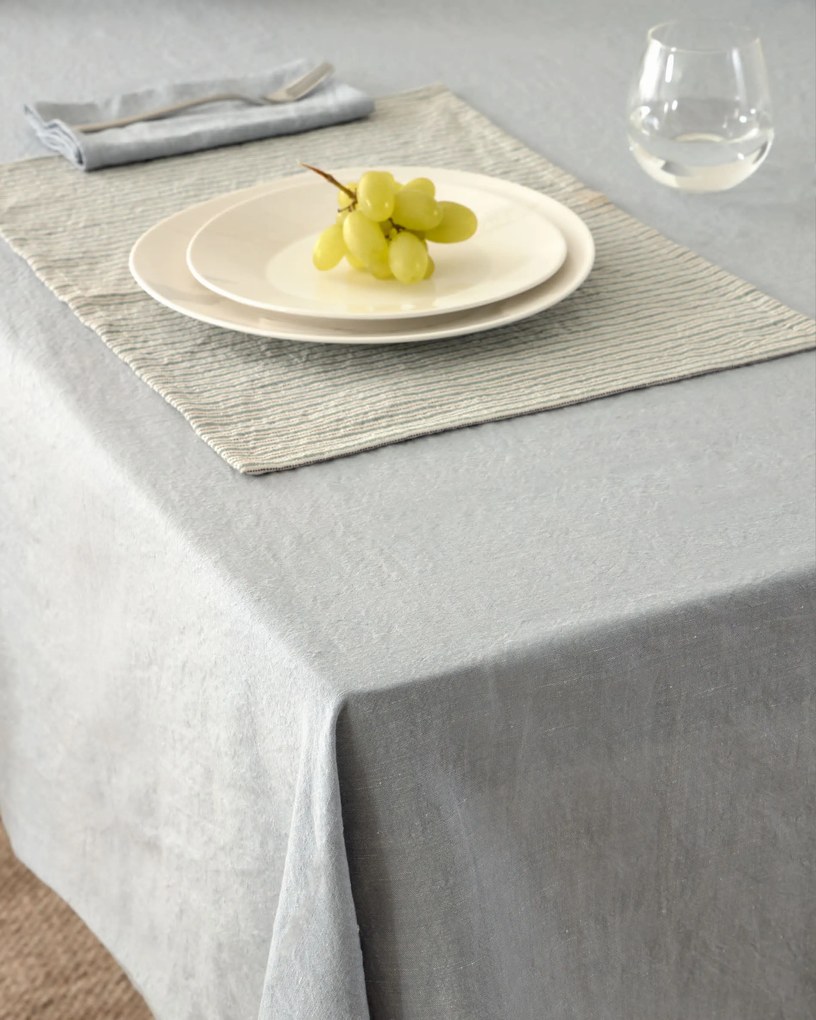 Kave Home - Set Gaia di 2 individuali in cotone e lino verde 35 x 50 cm