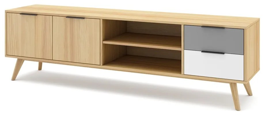 Tavolo TV in legno di pino di colore naturale 180x53 cm Elfa - Marckeric