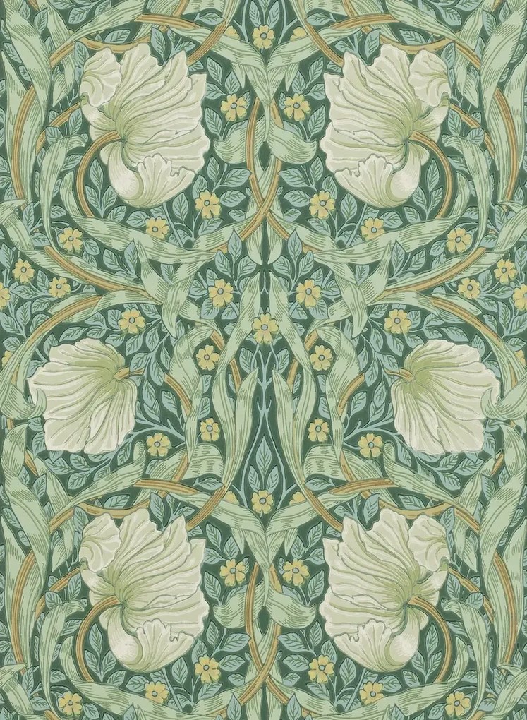 Morris & Co Carta da parati Pimpernel - Privet/ Slate