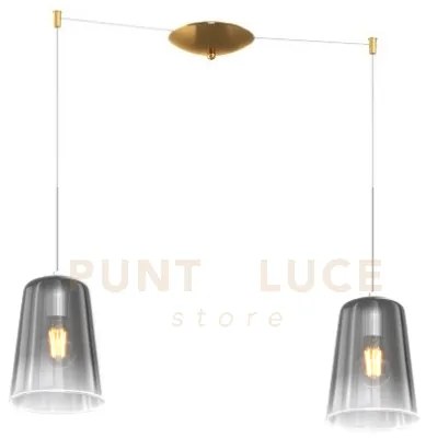 Sospensione ottone sat. spostabile 2 luci cromo 1164os-s2 s-cr