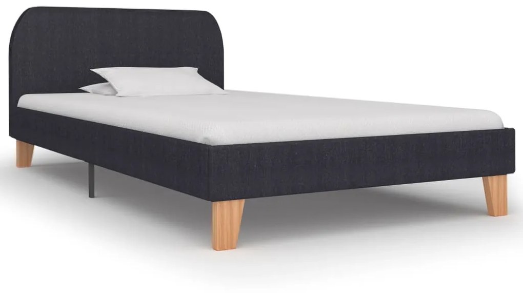 Giroletto Senza Materasso Grigio Scuro 90x200 Cm Tessuto /