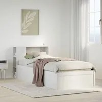 Letto senza Materasso Bianco 90x190 cm in Legno Massello Pino 3323438