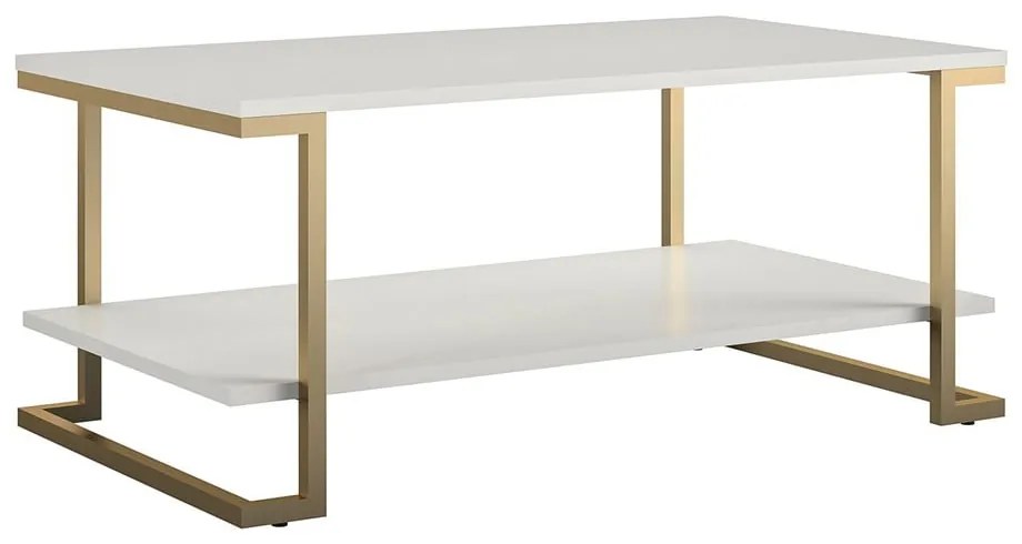 Tavolino in bianco e oro , 106 x 45 cm Camila - CosmoLiving by Cosmopolitan