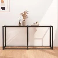 Tavolo Consolle Trasparente 160x35x75,5 cm in Vetro Temperato 331678