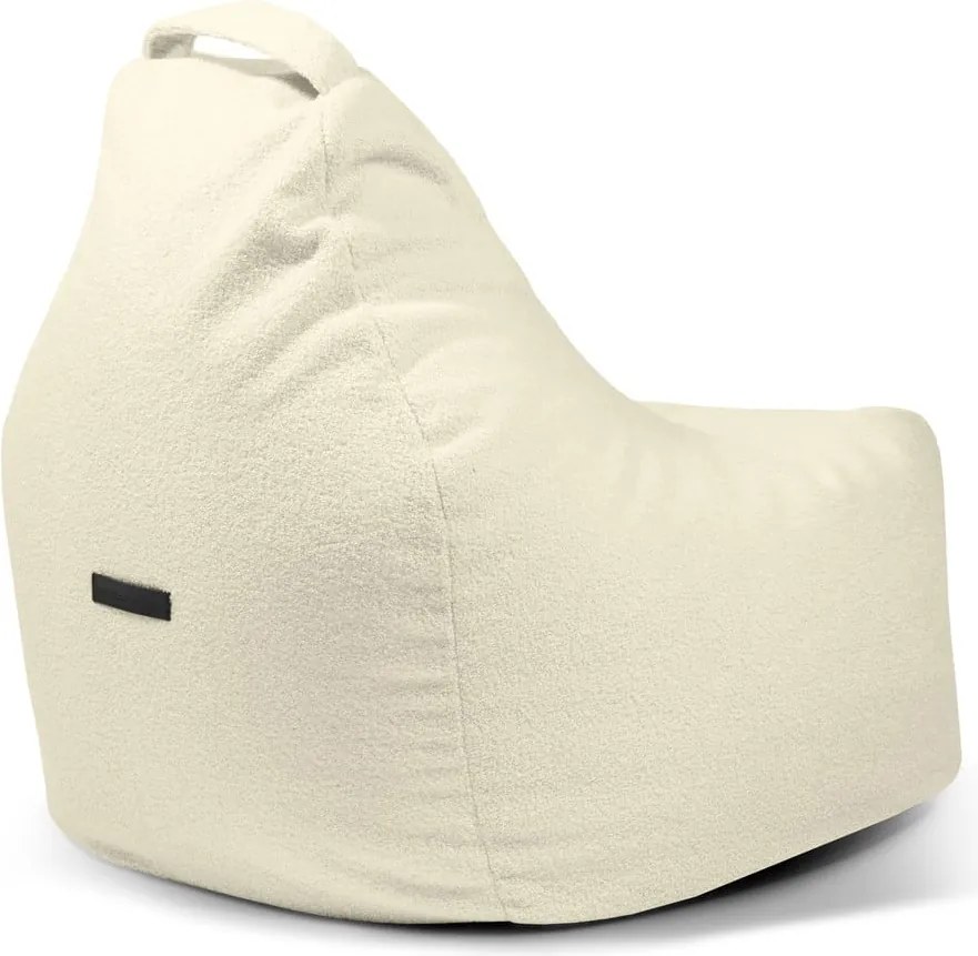 Puof a sacco grigio chiaro con rivestimento in bouclé Play Amuse – SLOWDOWN