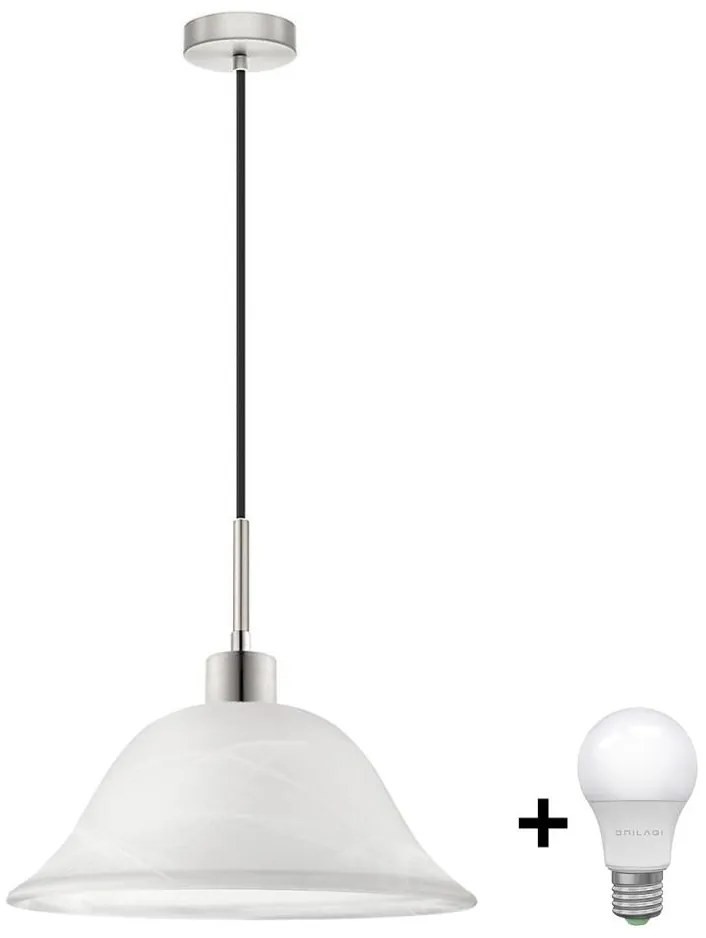 Lampadario LED a cavo 1xE27/60W/230V bianco