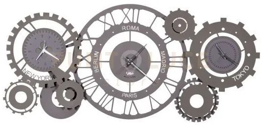 Orologio da parete interessante fuso meccano fango e alluminio in f...