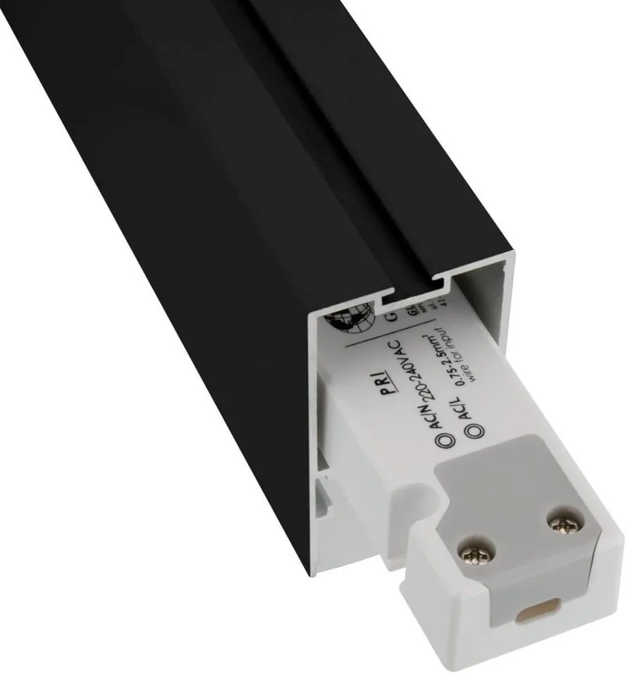 Profilo Lineare Nero a Sospensione in Alluminio per Striscia LED 1m e 2m Variante Lunghezza 1 Metro