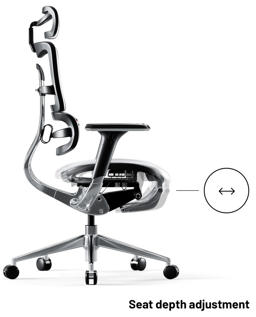 Sedia ergonomica Diablo V-Master: nero e bianco