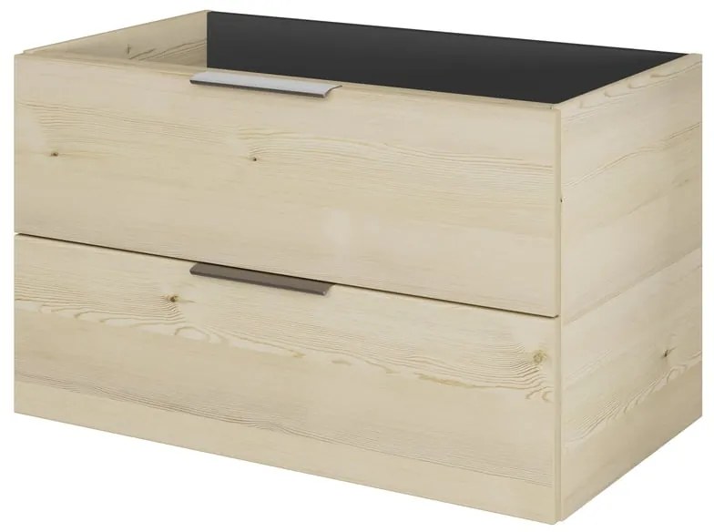 Mobile da bagno sospeso sotto lavabo L 79 x H 48 x P 45 cm rovere, 2 cassetti PELIPAL Madeo