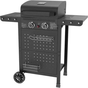 Barbecue A Gas 2 Fuochi Ripiani Pieghevoli Hot 2 C-Line