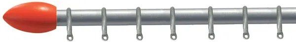 Bastone Tenda Estensibile Warsavia 120–210 cm Acciaio Cromo con Pomoli Glicine