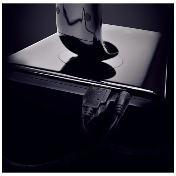 Solight WO37-B - Lampada LED da tavolo dimmerabile Connettore USB LED/12W/230V nero