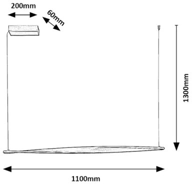 Rabalux 72234 - Lampadario LED a sospensione con filo ELVIO LED/28W/230V