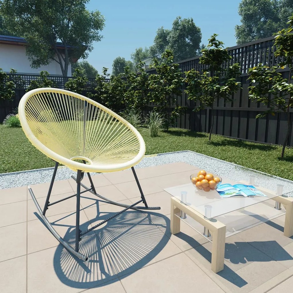 Sedia acapulco per giardino in polyattan beige