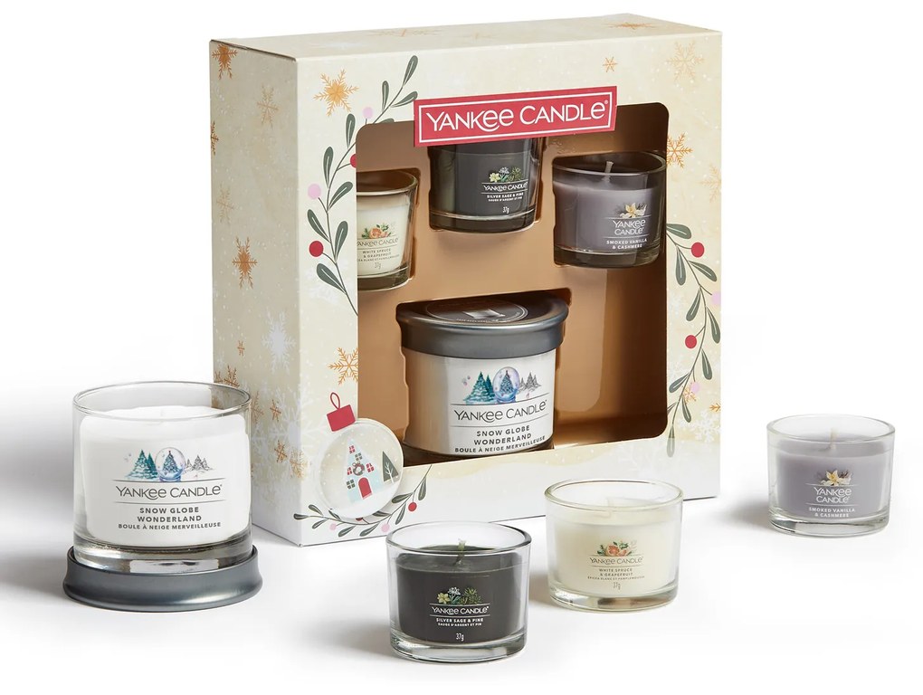 Set regalo 3 lumini e 1 candela piccola Yankee Candle