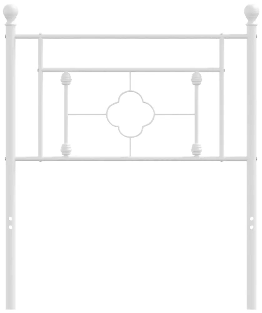 Testiera in Metallo Bianco 80 cm