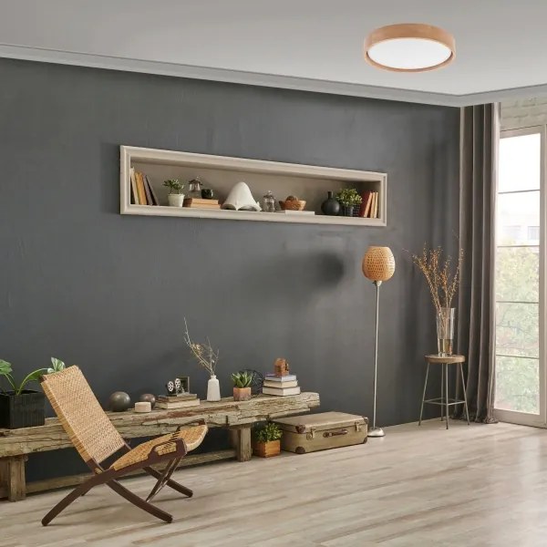 Brilagi - Plafoniera LED dimmerabile MANAROLA LED/24W/230V rovere + telecomando