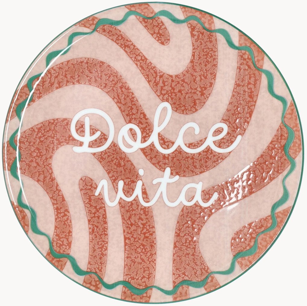 Piatto rotondo per pizza Cinzia Dolce Vita Rosso