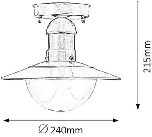 Rabalux 8763 - Plafoniera da esterno OSLO 1xE27/60W